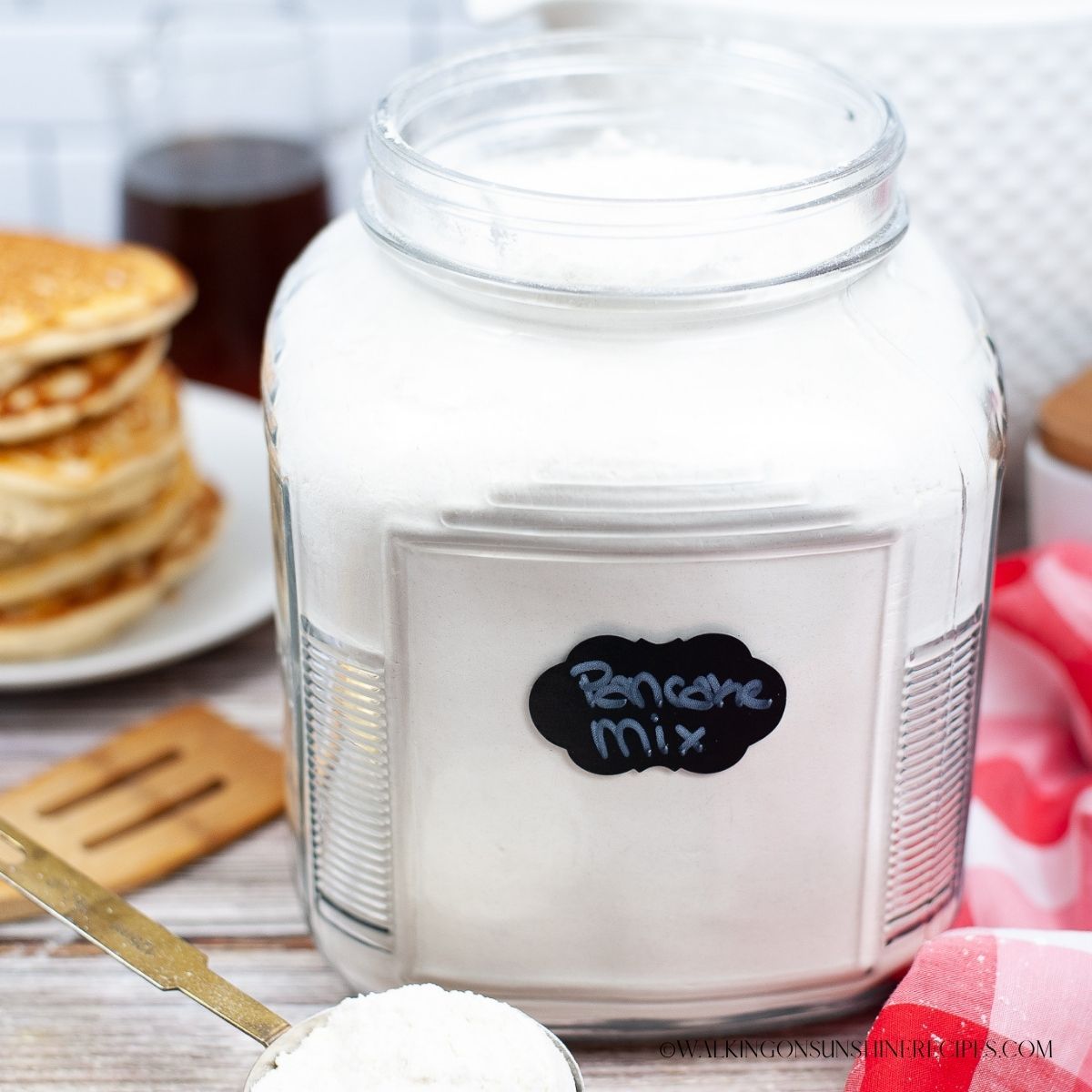 Broom Rejse åndelig Homemade Bulk Pancake Mix with Printable Labels