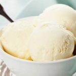 Homemade Vanilla Ice Cream.