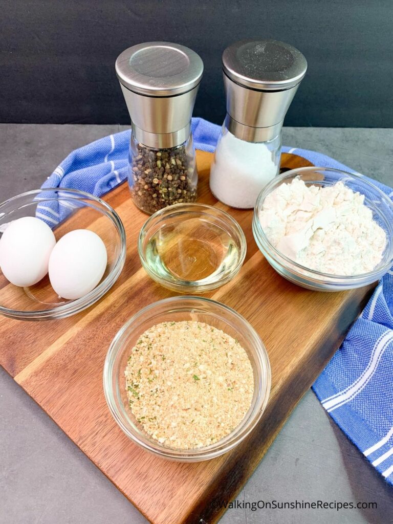 Ingredients for Breaded Chicken Cutlets