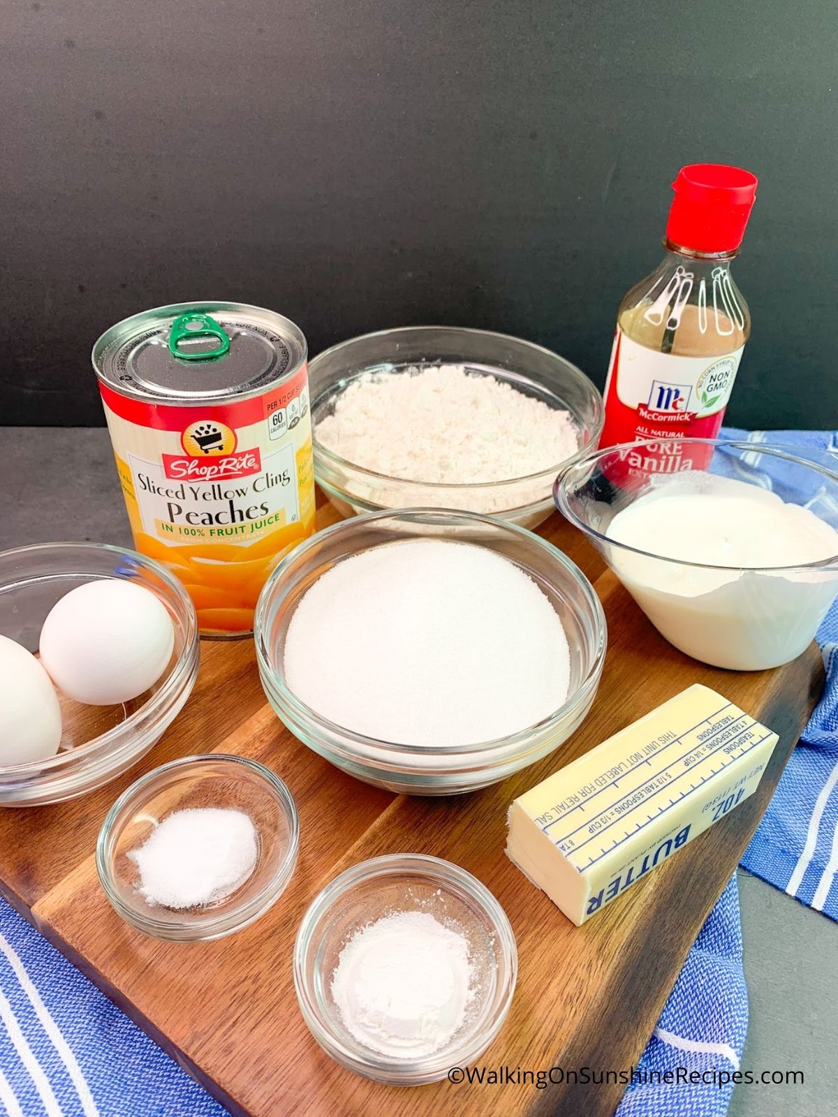 Ingredients for Peach Cake