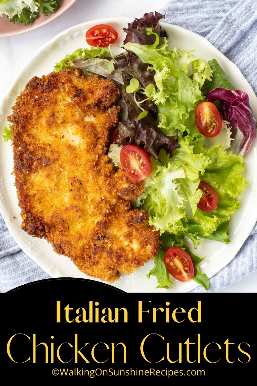 Italian Fried Chicken Cutlets - Walking On Sunshine Recipes