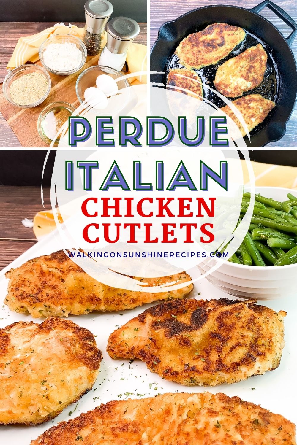 Italian style chicken cutlets. 