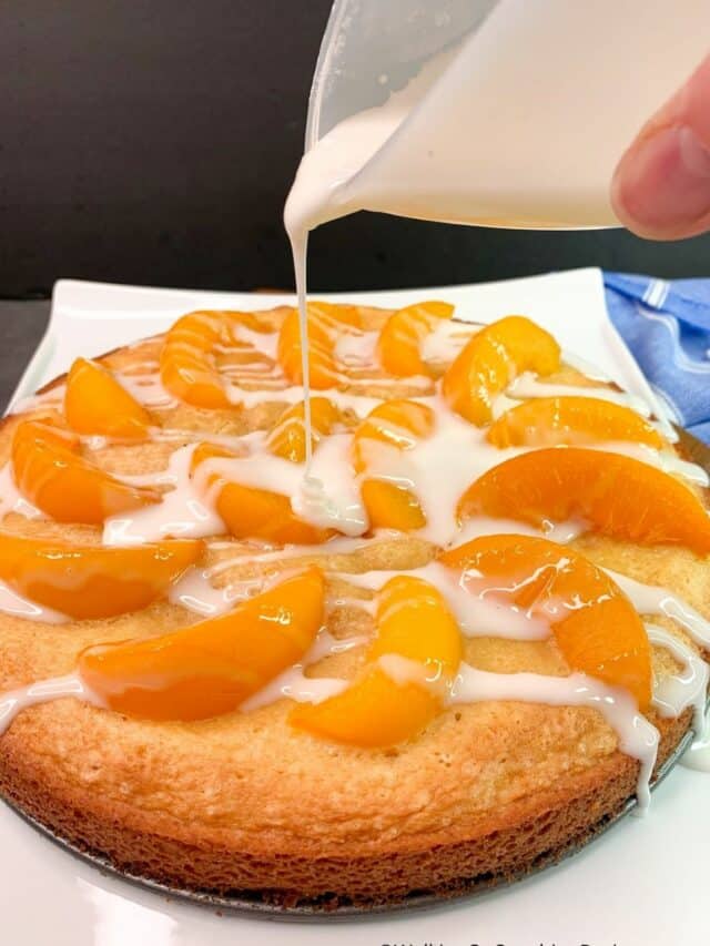 Easy Peach Cake Story - Walking On Sunshine Recipes