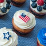 flag cupcakes.
