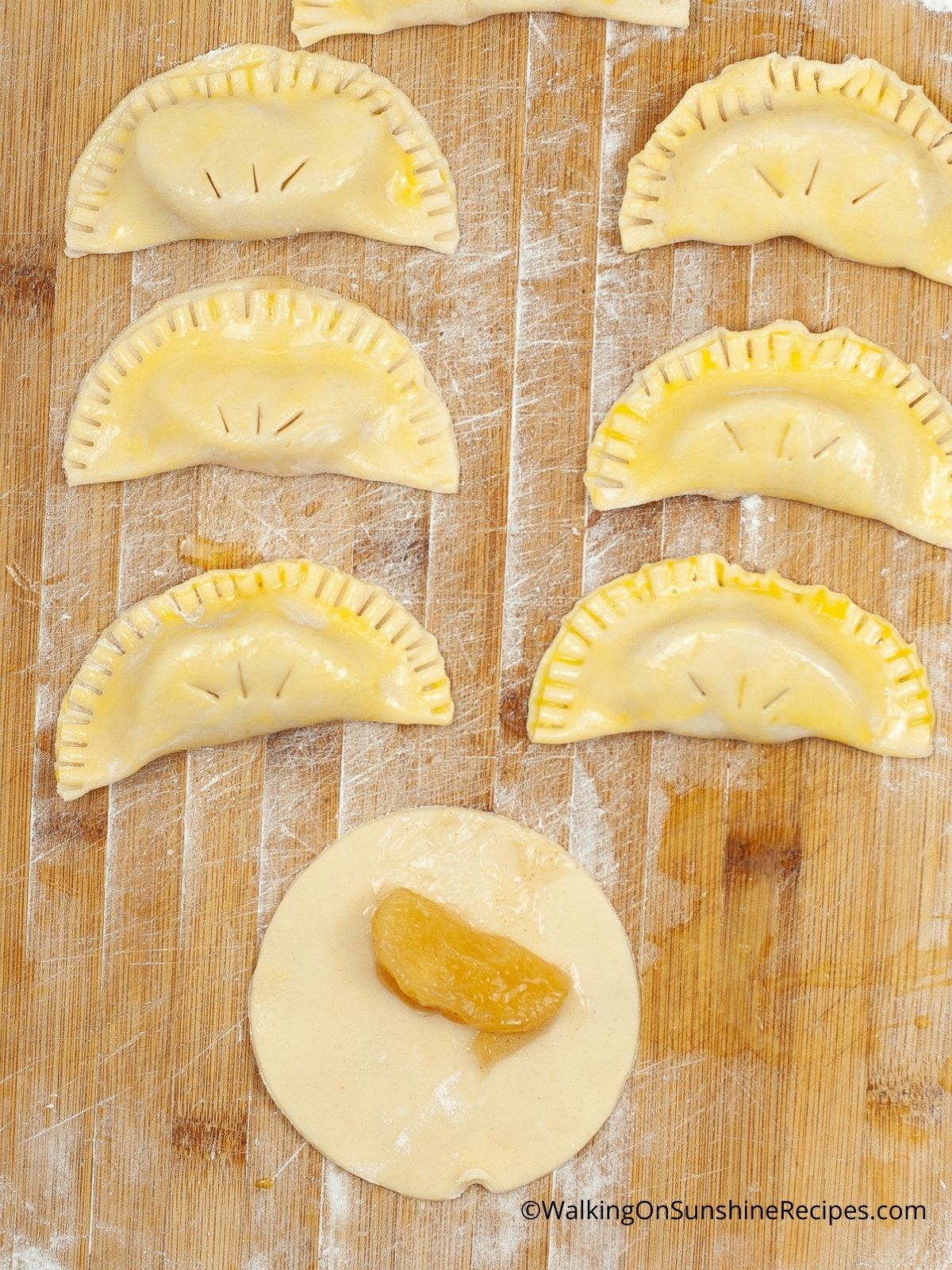 1200X1600 Air Fryer Apple Hand Pies before baking Process Photos