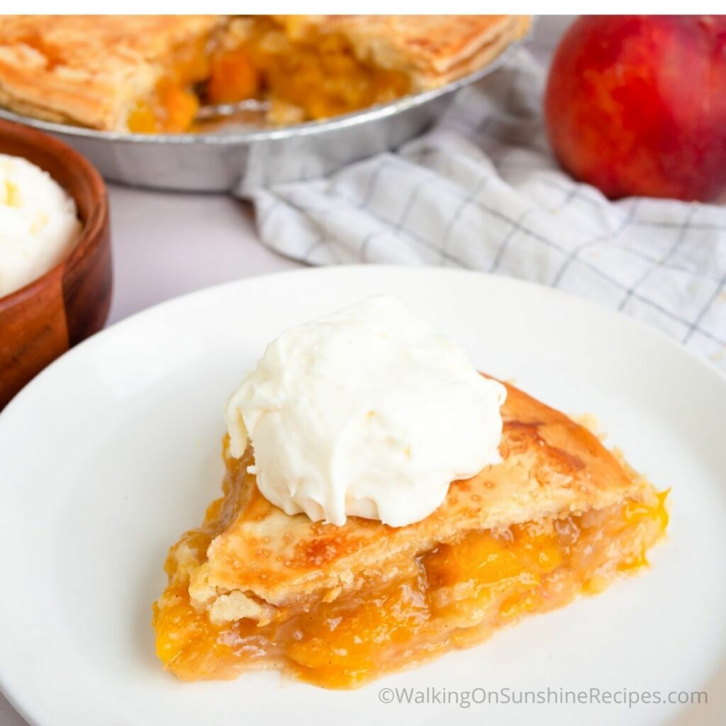 Peach Pie Recipe - Walking On Sunshine Recipes