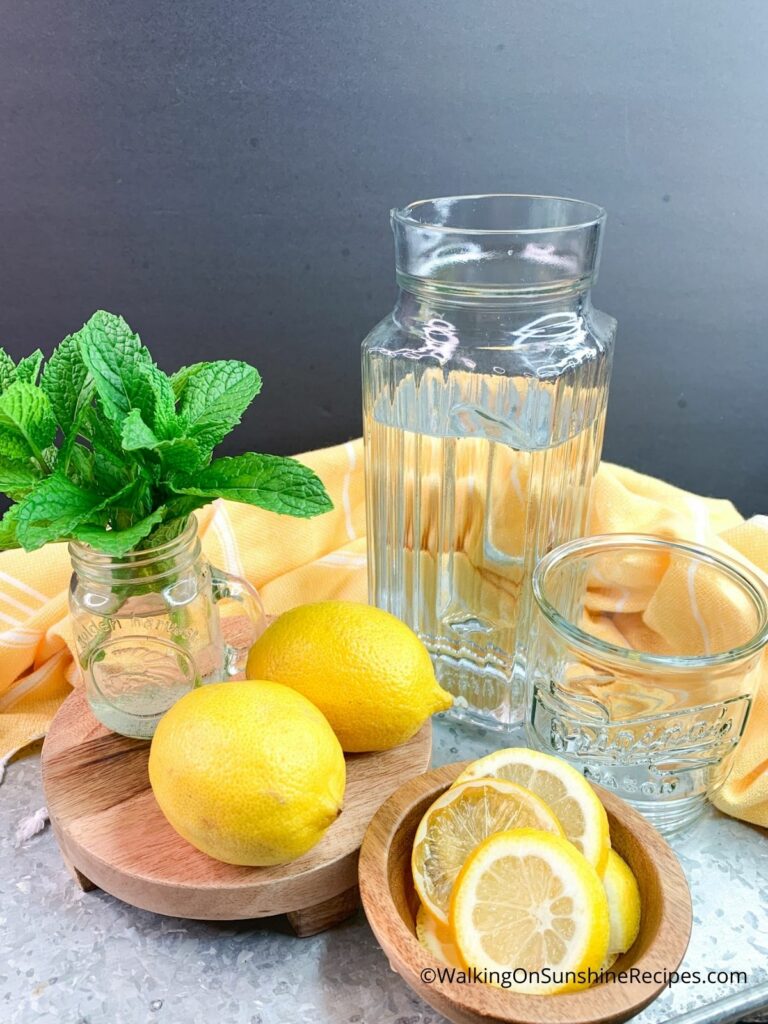 Lemon Flavored Water Walking On Sunshine Recipes
