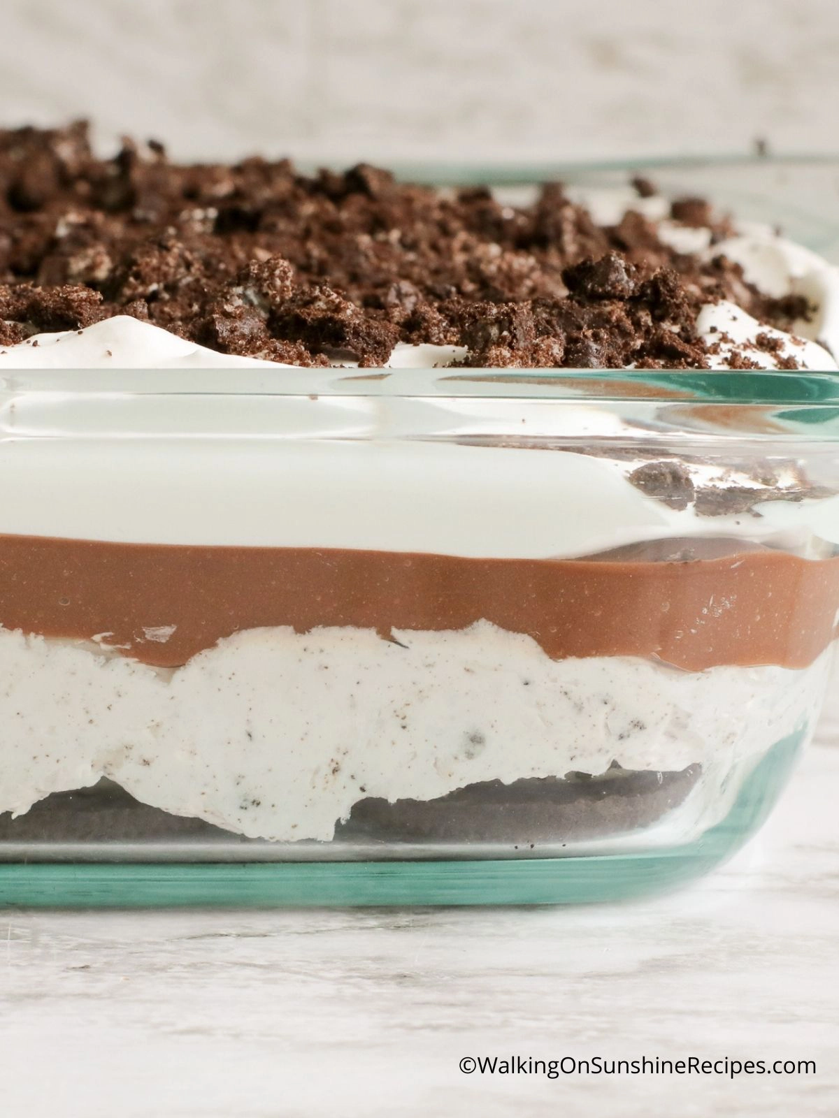 Layers of pudding.