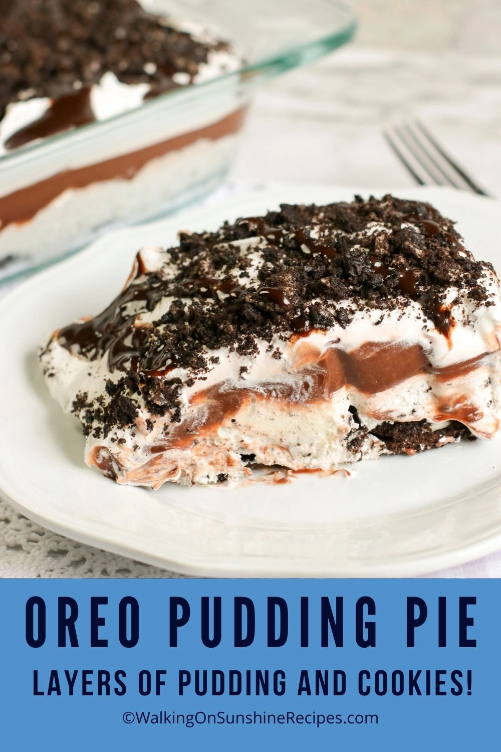 Oreo pudding dessert.