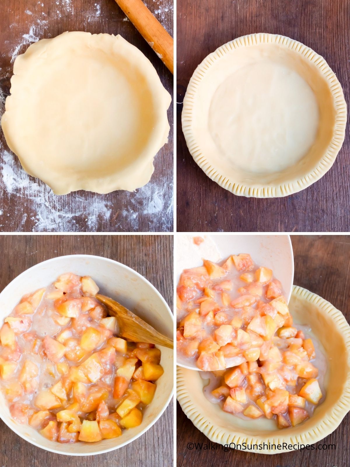 Peach Pie Process.