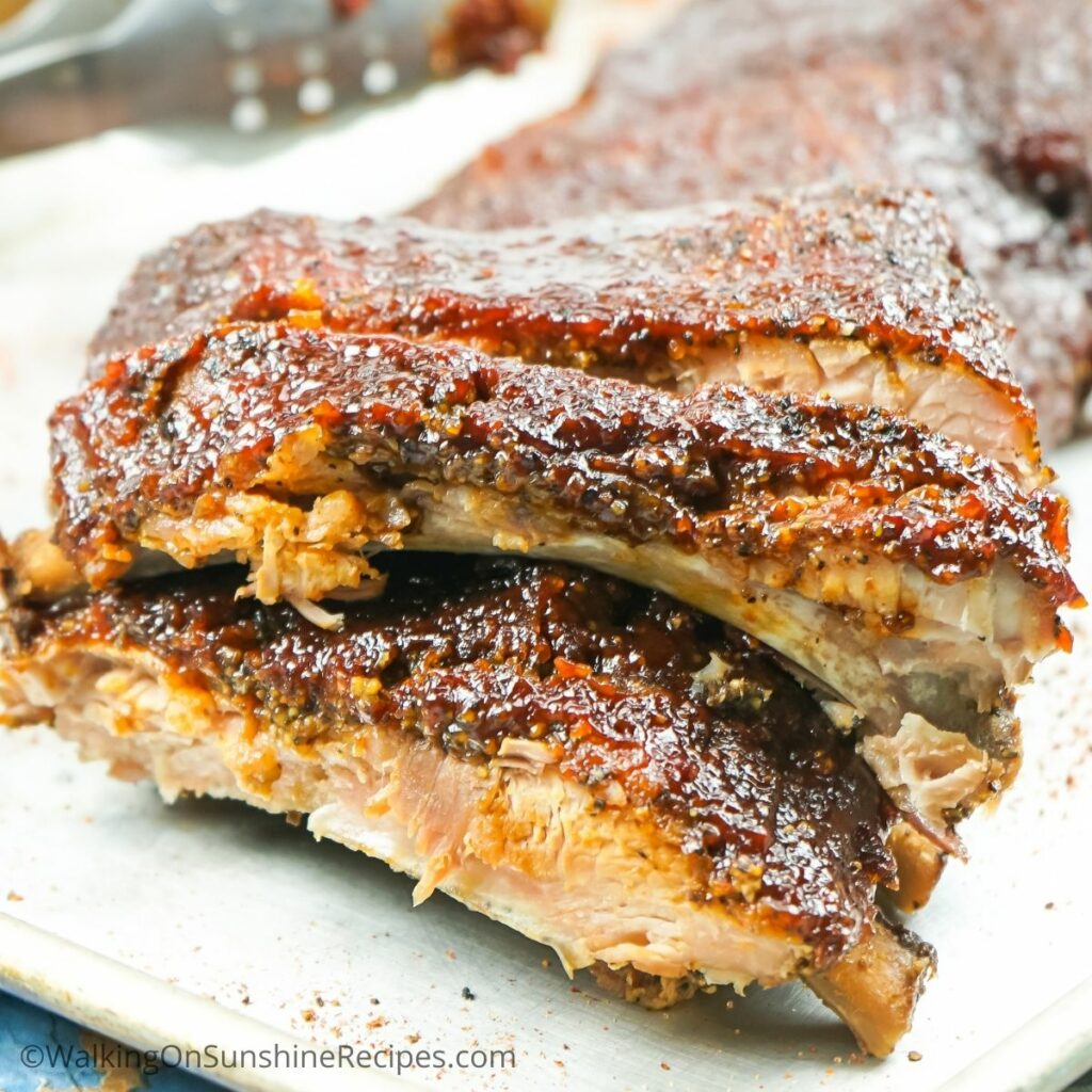 Oven-Baked Barbecue Ribs - Walking On Sunshine Recipes