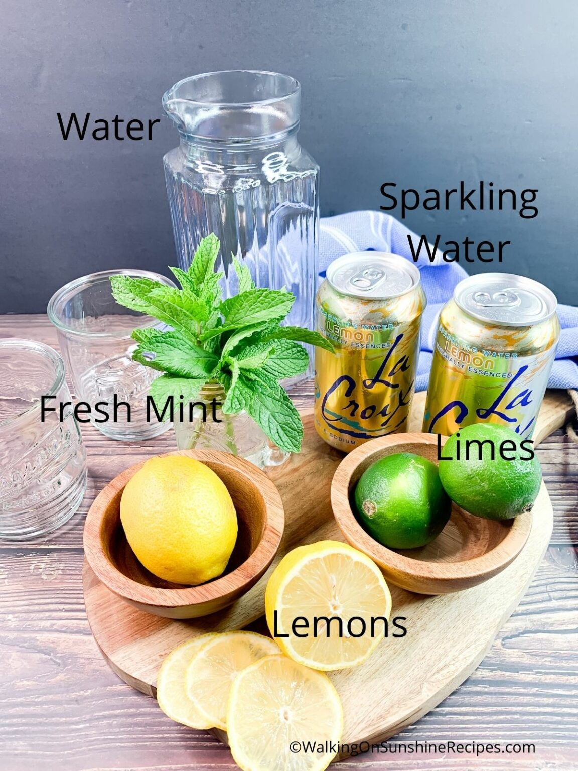 Lemon Lime Sparkling Water Walking On Sunshine Recipes