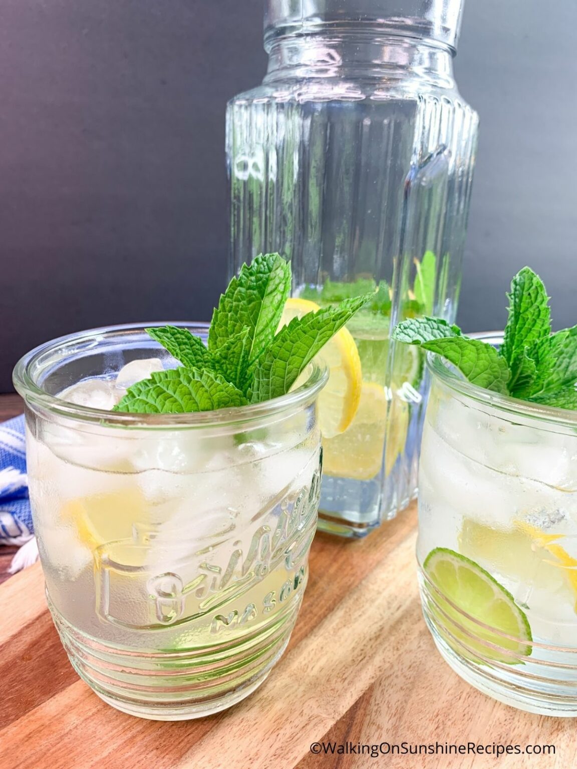 Lemon Lime Sparkling Water - Walking On Sunshine Recipes