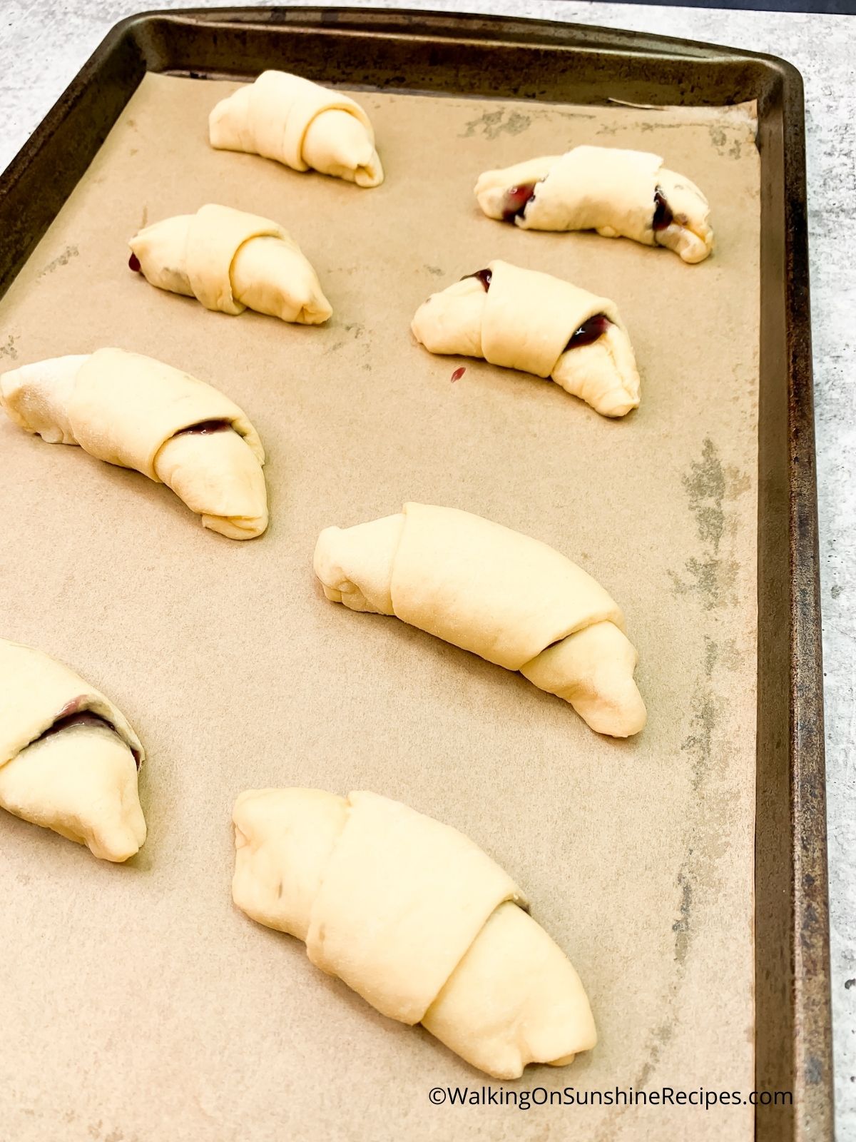 how to form crescent rolls. 