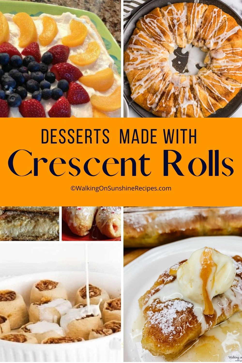 18 crescent roll desserts.