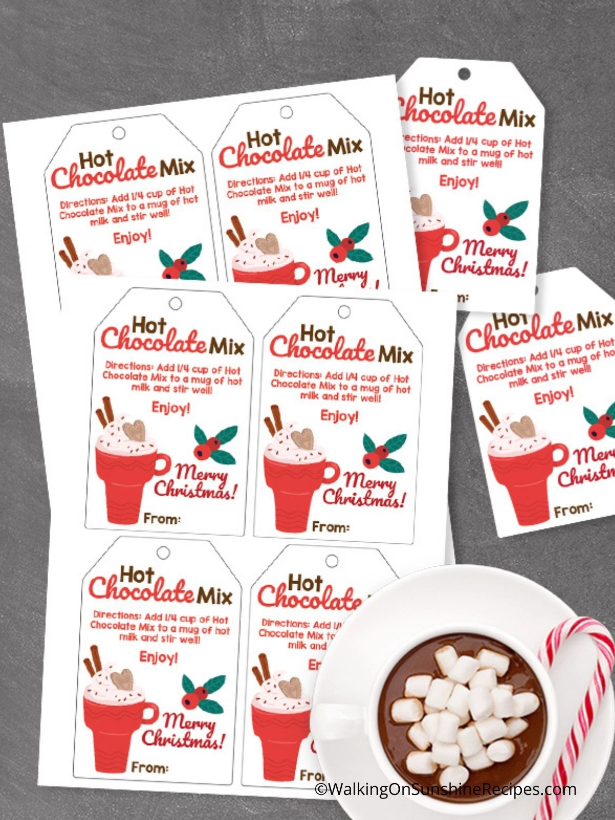 Printable Hot Chocolate Tags.