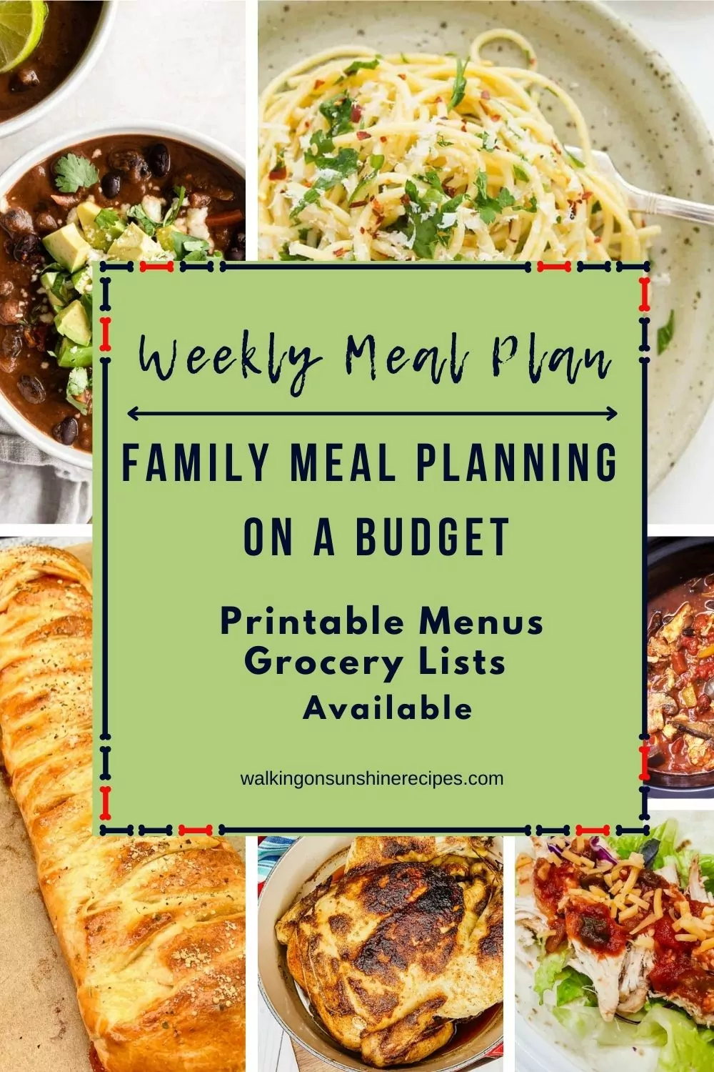 7 recipes with tips for Family Meal Planning on a Budget.