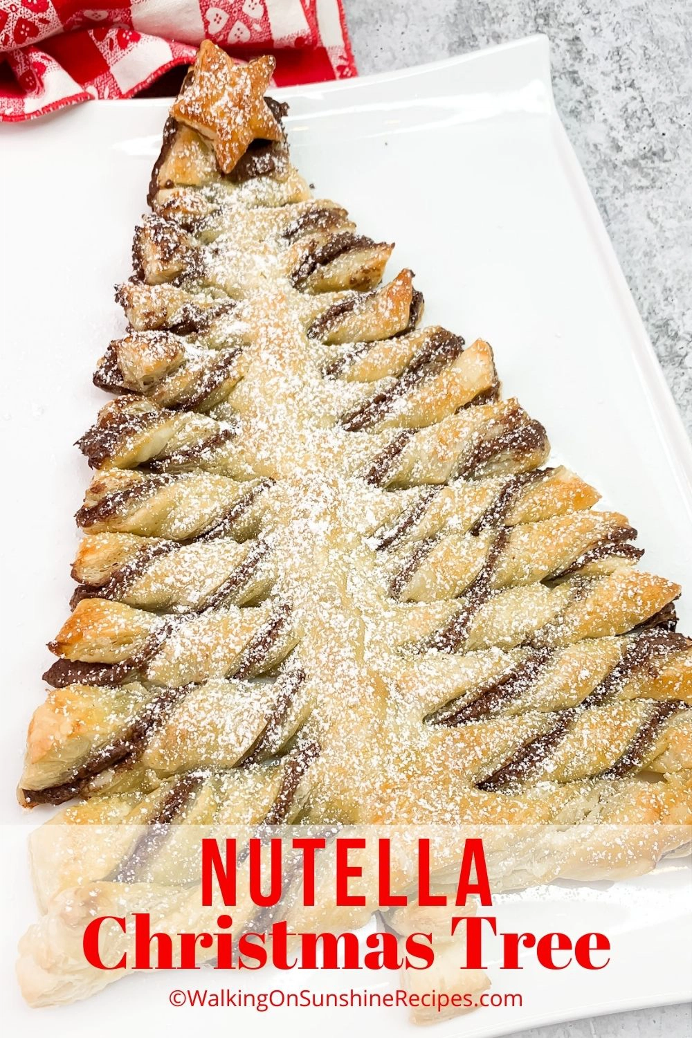 nutella puff pastry christmas tree.