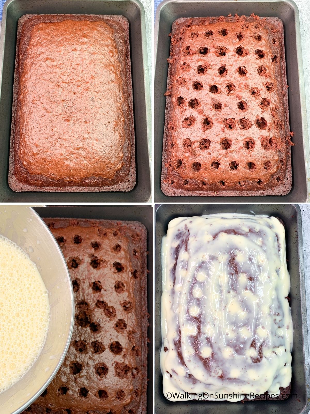 making chocolate poke cake with cheesecake pudding mix.