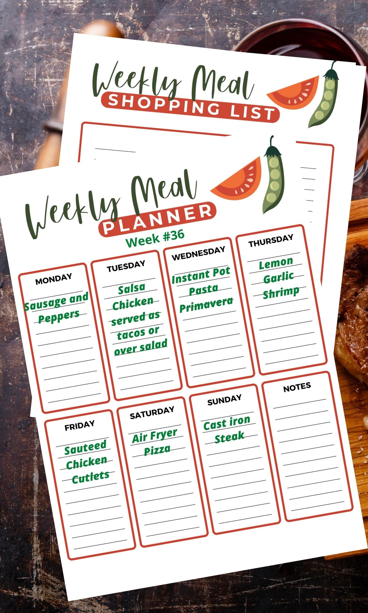 One Week Meal Plan for Two - Walking On Sunshine Recipes