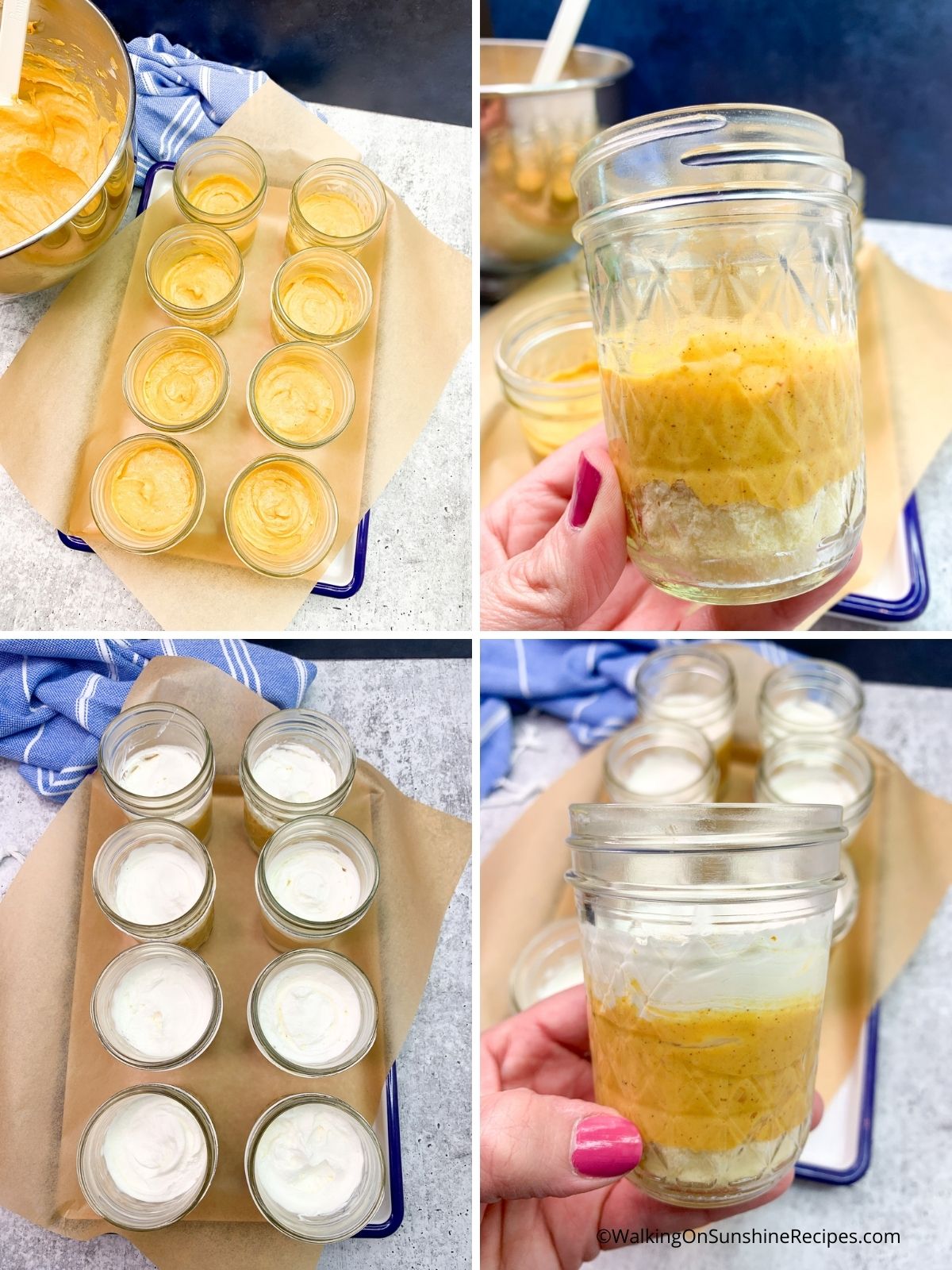 Layer Pudding and Cool Whip in Mason Jars.