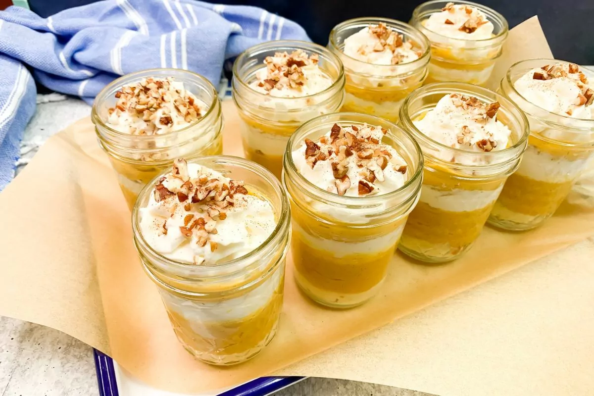 Pumpkin Dessert in Mason Jars