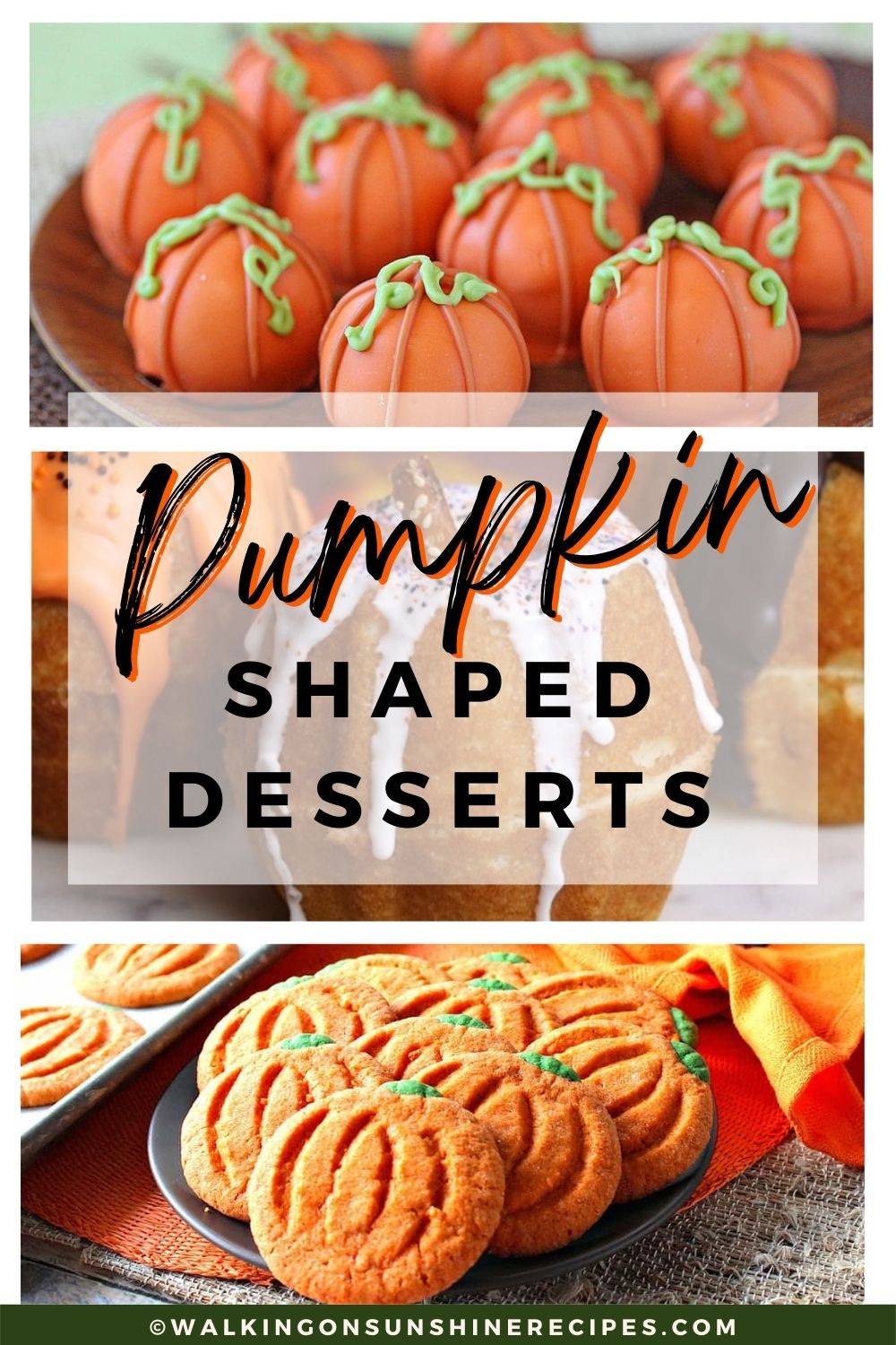 Dessert recipes in the shape of pumpkins. 
