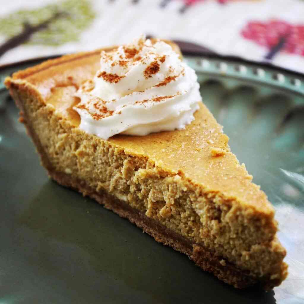slice of pumpkin cheesecake