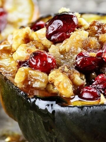 stuffed acorn squash.