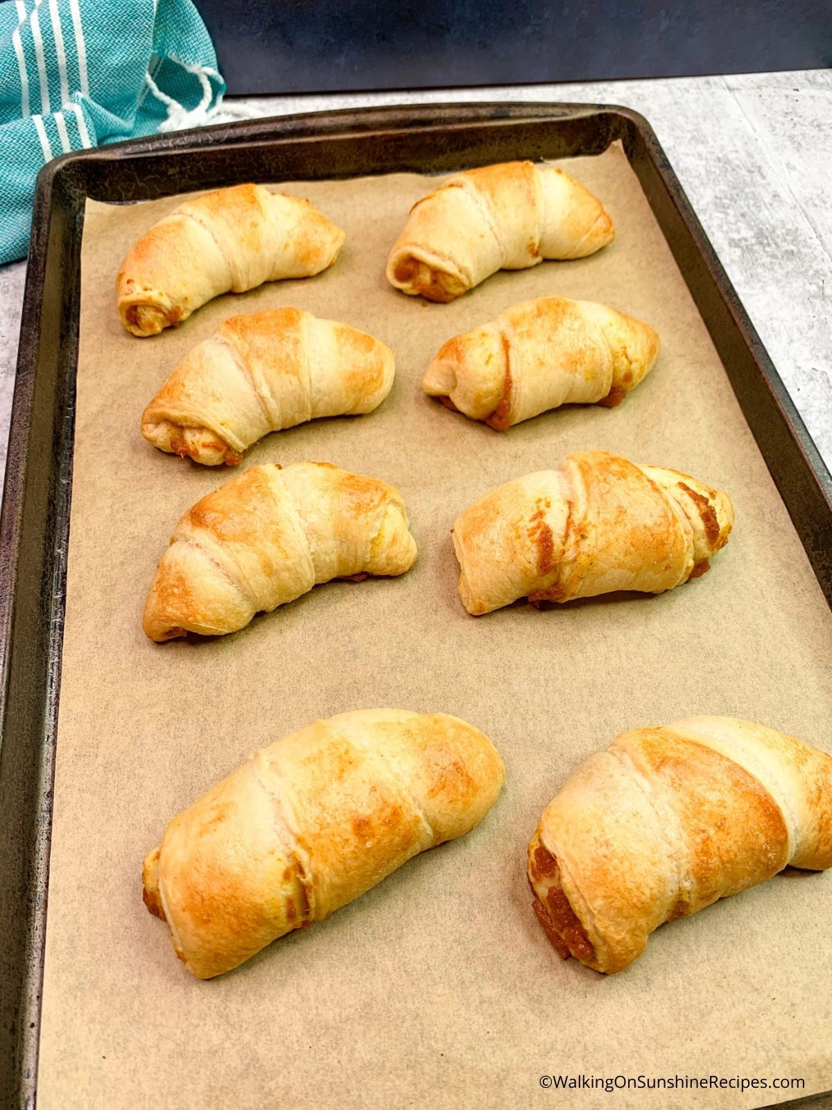 Baked crescent rolls.