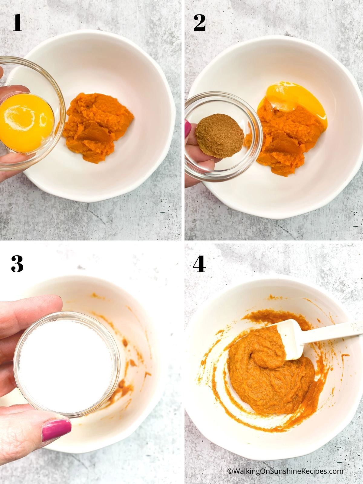 Combine Pumpkin Puree Ingredients.