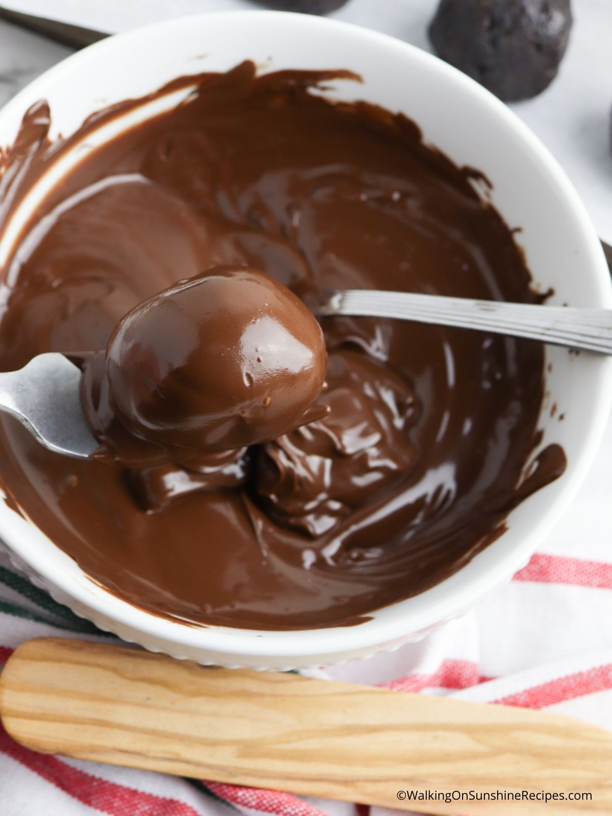 Dip in melted chocolate.