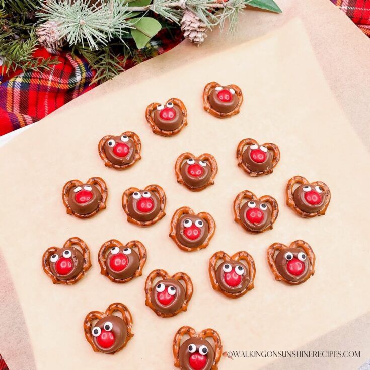 Reindeer Hershey Kiss Pretzels