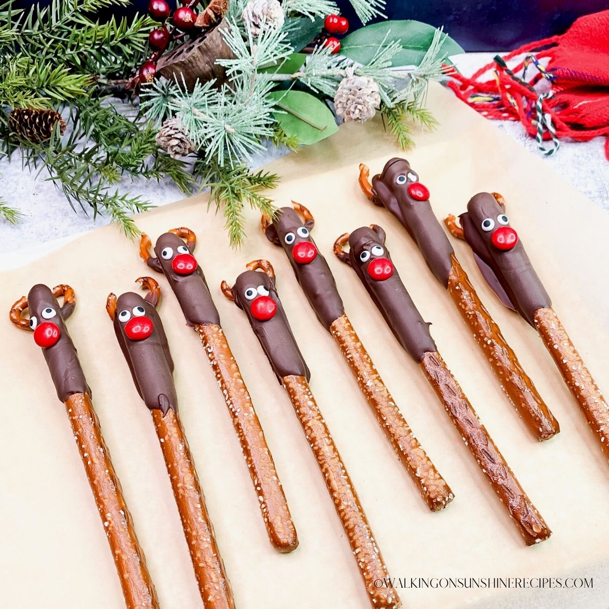 image of Reindeer Pretzels recipe by Walking On Sunshine Recipes
