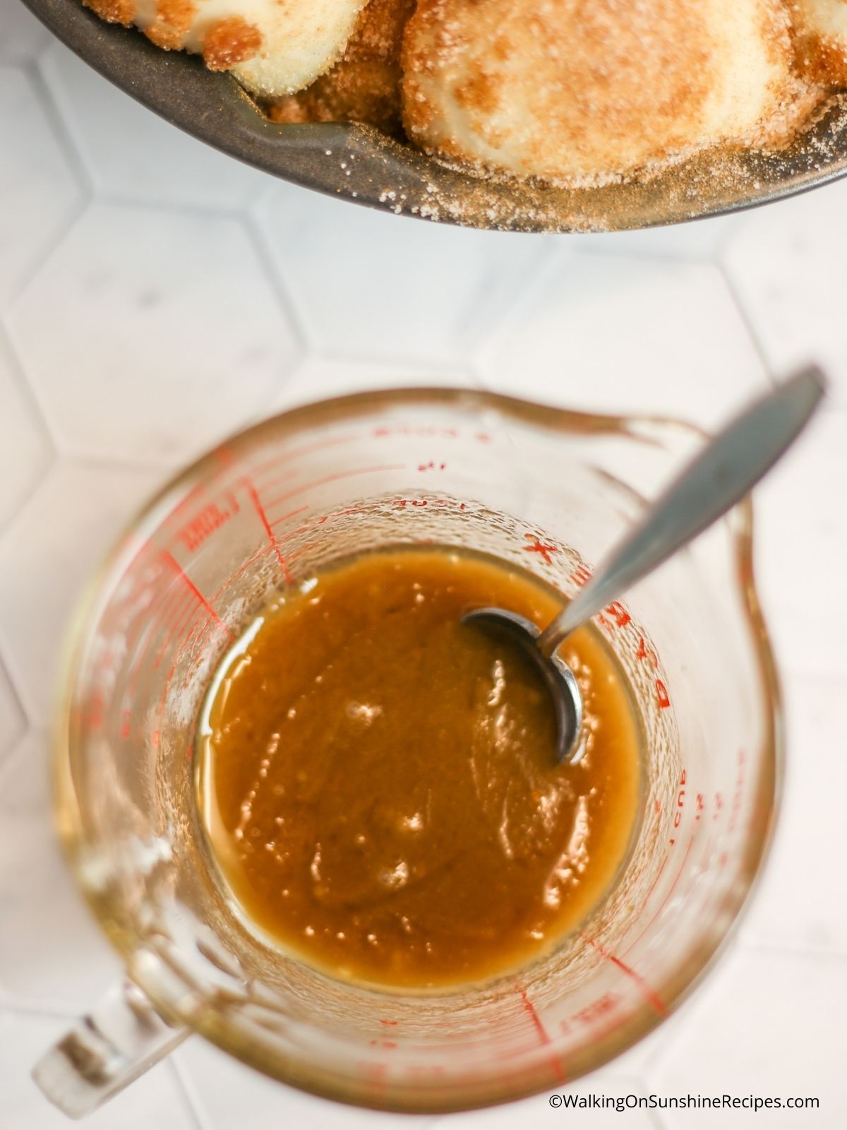 Add caramel mixture.