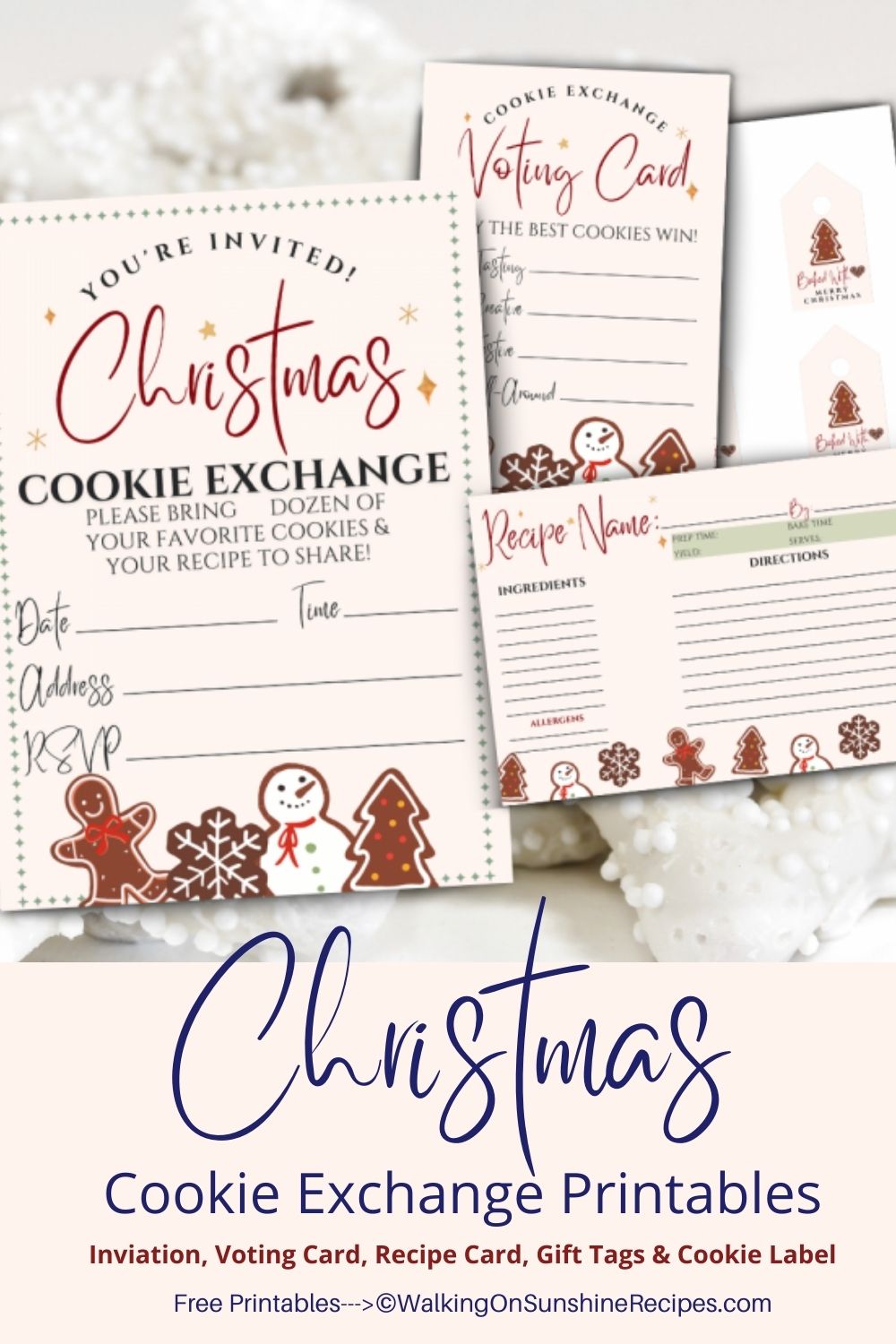 Cookie Exchange Printables