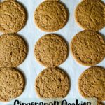 Bake gingersnap cookies on tray.