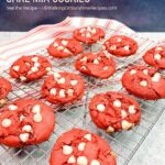 Red Velvet Cake Mix Cookies with White Chocolate Chips pin