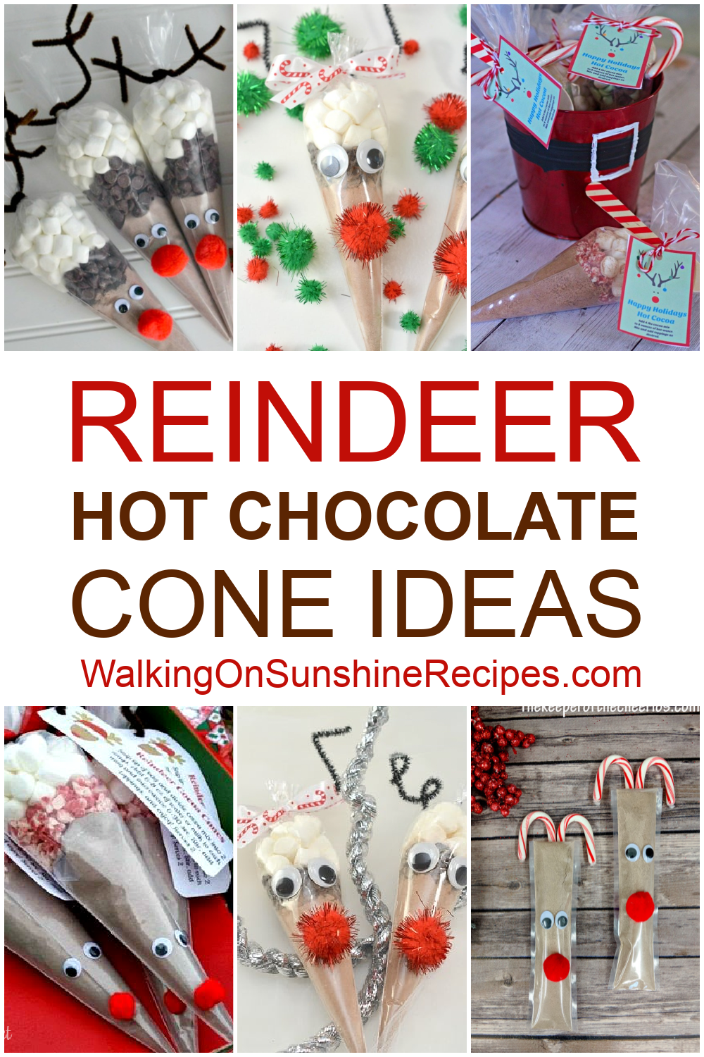 reindeer hot chocolate cone ideas. 