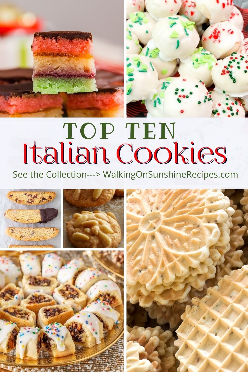a collection of Italian cookies. 