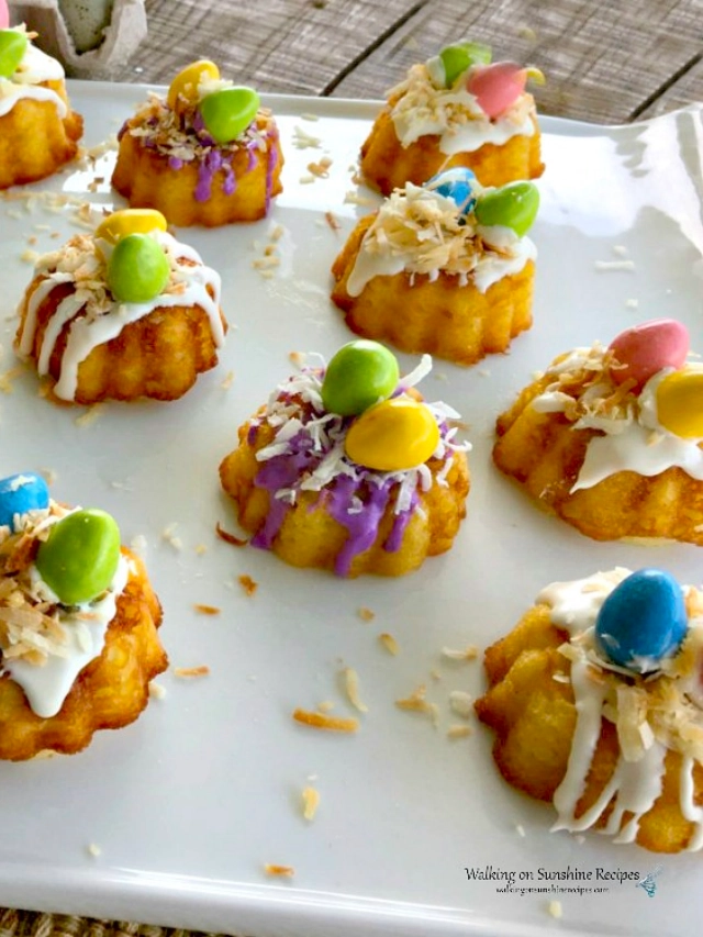 Easter Mini Bundt Cakes from a Cake Mix  Story