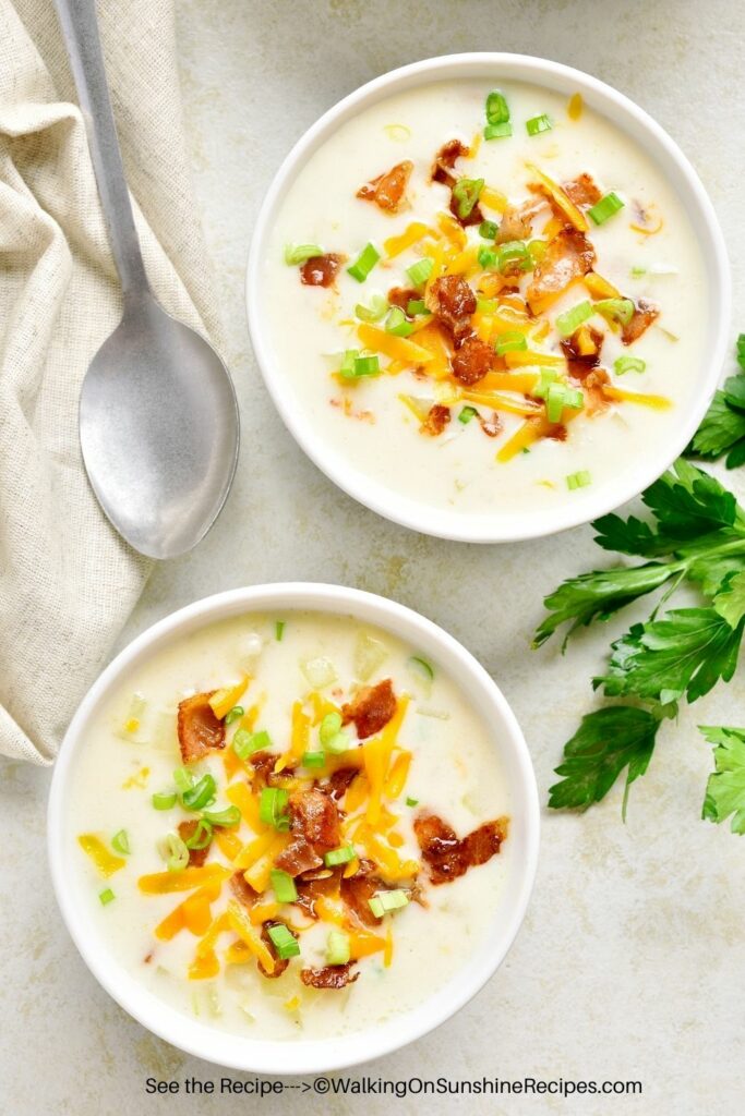 Loaded Potato Soup Recipe - Homemade, Easy and Delicious