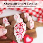 Chocolate Heart Shaped Valentine's Day Cookie Recipe Pin 2
