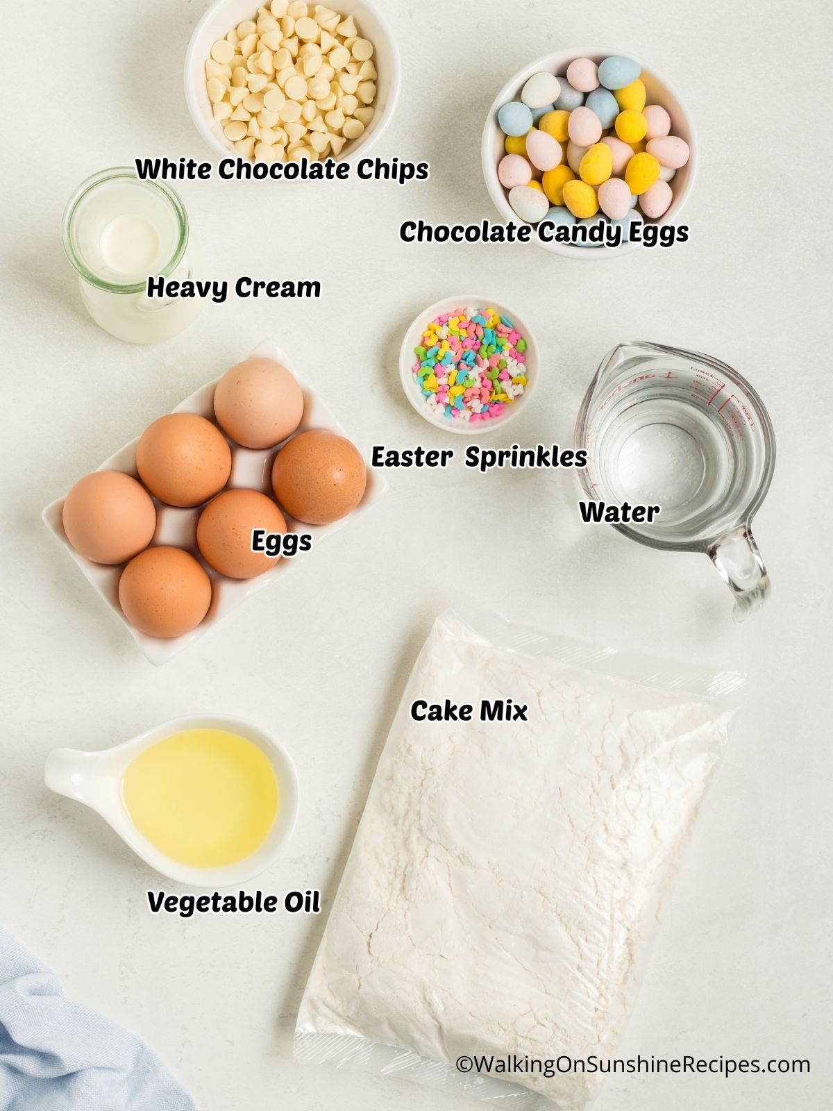 Easter Bundt Cake Ingredients.
