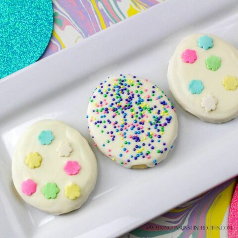 Spring Sugar Cookies - Easter Egg Cutouts | Walking on Sunshine Recipes