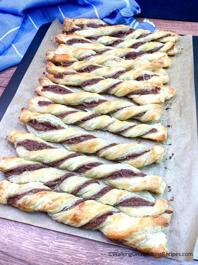 Chocolate Puff Pastry Twists - Walking On Sunshine Recipes