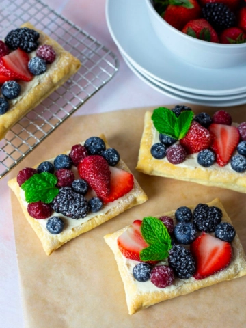 Puff Pastry with Cream Cheese and Fruit-Cover Image