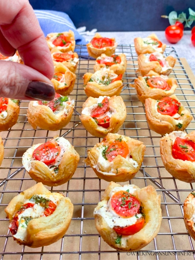 Tomato and Mozzarella Puff Pastry Bites-Cover Image