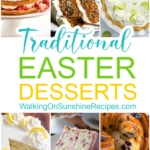 Traditional Easter Desserts with text