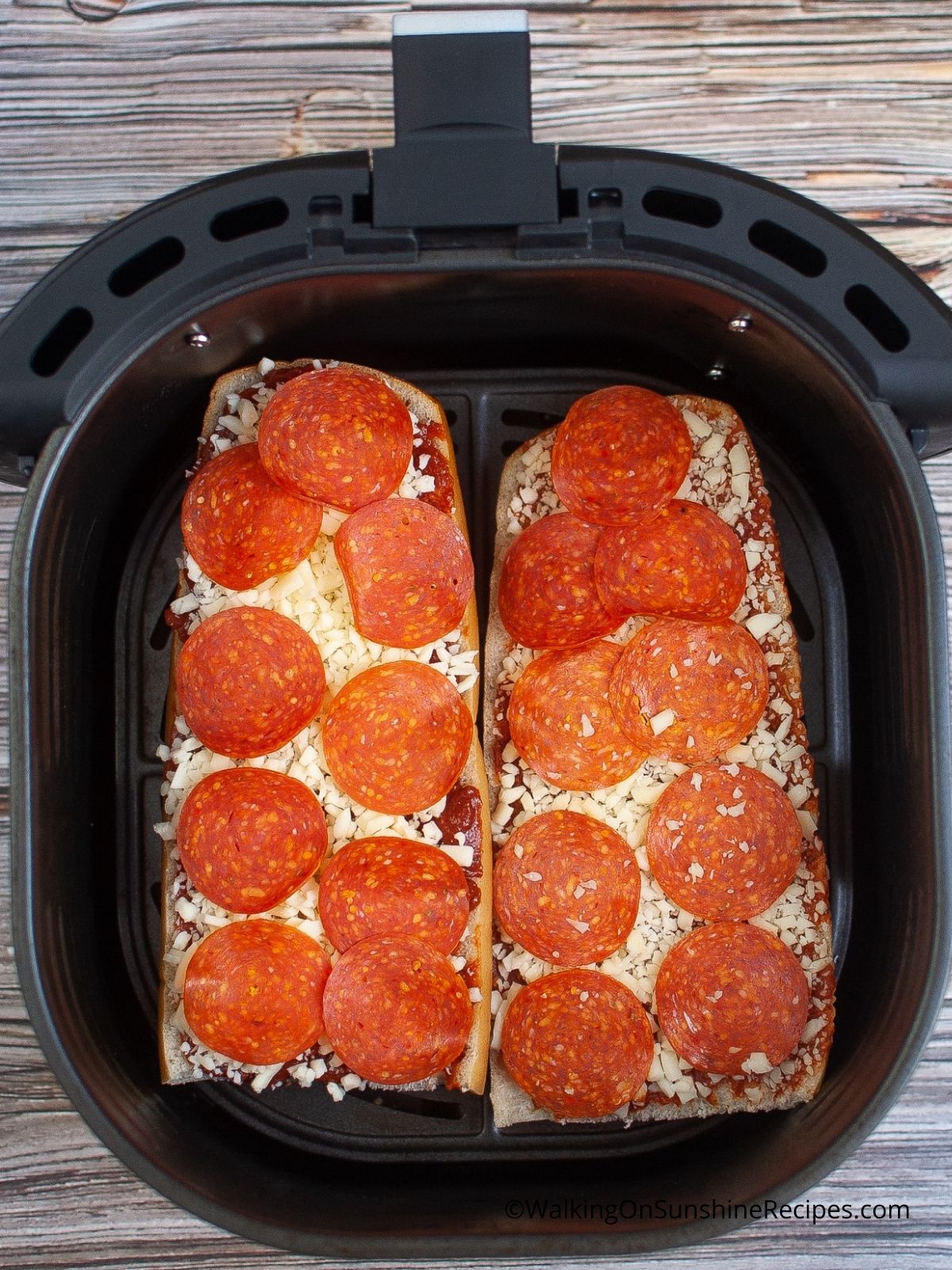 Air Fryer French Bread Pizza.